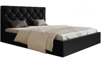 AX LIVING Boxspringbett 180x200 mit Bettkasten Dahlina Schwarz – Stil&Komfort