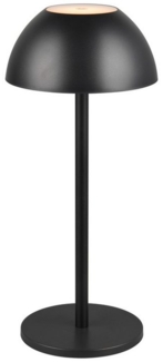 lightling LED Tischleuchte Robert, LED fest integriert, Warmweiß, 4 fach Touch, Akkubetrieb, USB-C, Outdoor geeignet, schwarz matt