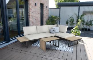 Bellavista Cella Gartenlounge, Aluminium, beige, für 4 Personen