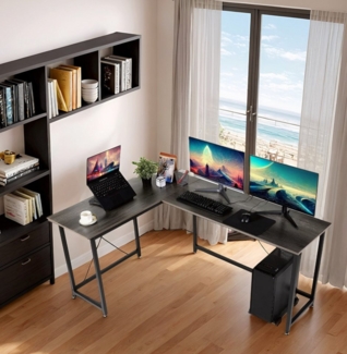 TLGREEN Computertisch Gaming Tisch L-Form Schreibtisch, 167 cm Eckschreibtisch für Büro, Breite 120cm
