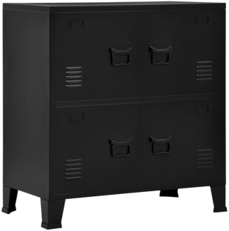 vidaXL Lagerschrank Industrial Schwarz 75x40x80 cm Stahl 145358