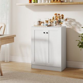 COSTWAY Badkommode, Badezimmerschrank mit verstellbarem Regal Sideboard