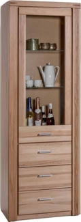 Vitrine Torben / Tabea, Glas, Holzwerkstoff, Holzfarben, 68 x 200 x 40 cm