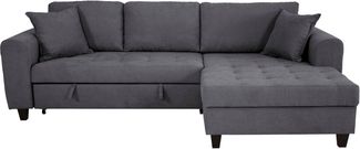 Trends by HG Ecksofa Moritz L-Form, B: 265 cm, mit Bettfunktion, Bettkasten & Zierkissen