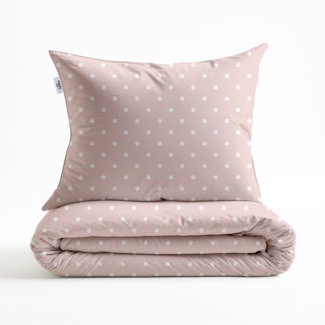 Zo! Home Cotton Bettwäsche 135x200 Punta di Cotone Crystal Pink Punkte rosa