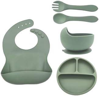 Fillikid Silikonset bestehend aus Teller, Schüssel, Besteck und Lätzchen Exklusiv