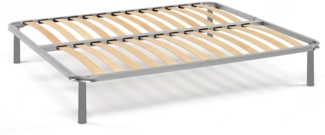 Dmora Doppelbett Lattenrost Orthopädisches Alga, orthopädisches Untergestell aus Birkensperrholz mit 14 Latten, 100 % Made in Italy, 140 x 200 x 34 cm
