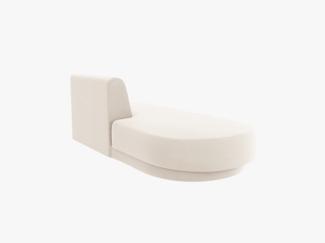 Micadoni 2-Sitzer Sitzmodul offen Miley Links Samtstoff Helles Beige