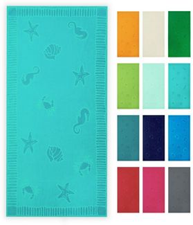 ZOLLNER Strandtuch, Frottier (1-St), 100 x 200 cm, 100% Baumwolle, vom Hotelwäschespezialisten