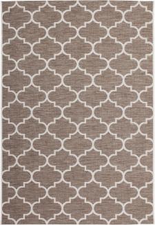 Kurzflorteppich Huata 100 Beige 120 x 170 cm