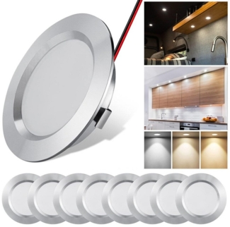 Sunicol LED Einbauleuchte Deckenlampen, Wohnmobil Flach Spot Einbaustrahler, 12V 3W RV Boot, Warmweiß Neutralweiß Kaltweiss Auto Innenleuchten Wohnwagen