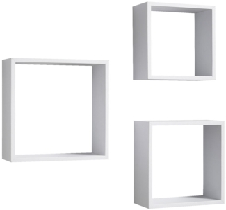 Wandregal Sheffield Cub / Shelvy Cub , Holzwerkstoff , Weiß , 0 x 0 x 0 cm