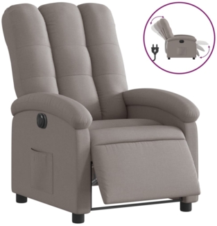 vidaXL Relaxsessel Elektrisch Taupe Stoff 3204076