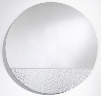 Casa Padrino Luxus Wandspiegel Ø 96 cm - Runder Spiegel mit strukturierter Oberfläche - Wohnzimmer Spiegel - Garderoben Spiegel - Luxus Qualität