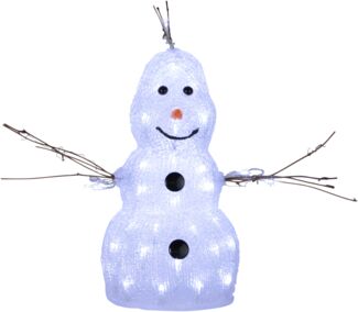 LED-Acrylschneemann "Crystal Snowman",50 c/w LED