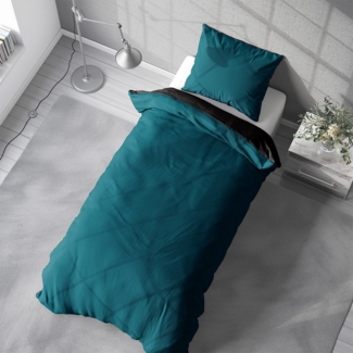 Visaggio Bettwäsche Baumwolle Feinbiber Winter Bettbezug 135x200, 155x220, Feinbiber, 2 teilig, Feinbiber Winterbettwäsche mit Wendeseite, Unifarben