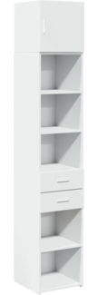 vidaXL Hochschrank Schmal Weiß 40x42,5x225 cm Holzwerkstoff 3281280