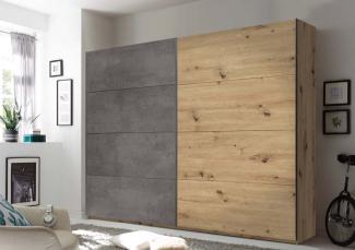 Kleiderschrank >Melodie< in Artisan Eiche Nachbildung - 240x210x60cm (BxHxT)