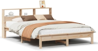 vidaXL Massivholzbett mit Regal ohne Matratze 120x190 cm Kiefer 855729