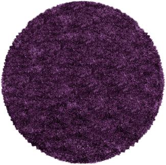 Runder Soft-Shaggy Teppich FLUFFY LILA 200 X 200cm