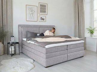 OTTO home Boxspringbett MIVVA inkl. Bettkasten & Topper, Komfortliegehöhe: 67 cm, in H3, H4 oder Hmix H3/H4, wahlweise mit oder ohne LED-Leuchten