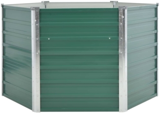 vidaXL Garten-Hochbeet Verzinkter Stahl 129x129x77 cm Grün 44857