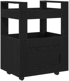 vidaXL Küchentrolley Schwarz Eichen-Optik 60 x 45 x 80 cm 862122