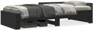 vidaXL Bettgestell Schwarz 90x190 cm Holzwerkstoff 849587