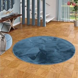 Pergamon Fellteppich Fellteppich Luxus Super Soft Plush Rund, Rund, Höhe: 25 mm