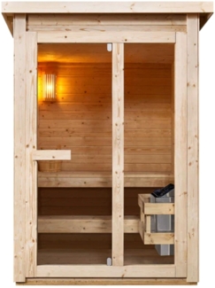Sanotechnik Finnische Sauna 'HELSINKI' für 2-3 Personen, Fichtenholz, 165x175x218,9 cm