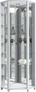 fif möbel Vitrine TRIO Eckvitrine/Glasvitrine 1x Glastür, perfekt für Sammler, Sammlervitrine