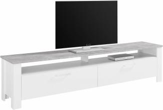 Homexperts 'ZABONA' TV-Board, Holzwerkstoff Spanplatte weiß, B 200 x H 47 x T 40 cm