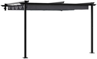vidaXL Wandmontierter Pavillon Anthrazit Stahl 4003972