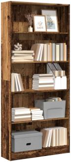 vidaXL Bücherregal Altholz-Optik 80x24x176 cm Holzwerkstoff 857860