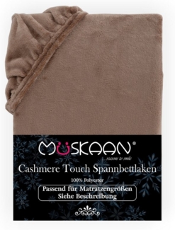 Müskaan Spannbettlaken Spannbetttuch Cashmere Touch Bettlaken Flausch Warm, Nicki, Gummizug: Rundumgummizug, Matratzen Bezug bis 22cm Matratzenhöhe Kuschelig Flauschig