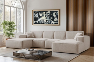 Kaiser Möbel Ecksofa Eckcouch U form, SIENA stoff Poso, Maloy, Salvador,Velo, Artico, U-Form, Wahl aus 4 Stoffen, Komfortsitz mit HR-Schaum