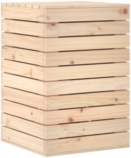 Wäschetruhe, Wäschekorb 44x44x66 cm Massivholz Kiefer de7902