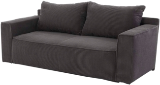 Schlafsofa Rheine / Ron , Stoff , Grau , 185 x 83 x 88 cm