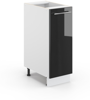 Midischrank Fame-Line Anthrazit Hochglanz 30 x 82 cm ohne Arbeitsplatte Vicco