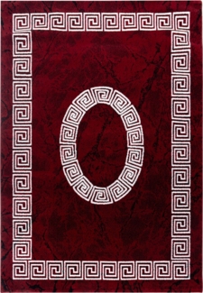 Kurzflor Teppich Pago rechteckig - 280x370 cm - Rot