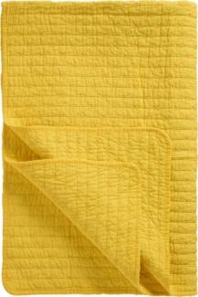 Ib Laursen - Decke Quilt Tagesdecke Überwurf 180x130cm Gelb Kreuzstiche 07961-04