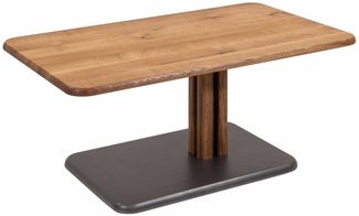 Couchtisch höhenverstellbar Colly 100x49x60 Massivholz Grau/Wildeiche