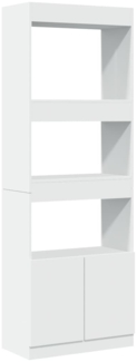 vidaXL Highboard Weiß 63x33x180 cm Holzwerkstoff 3309600