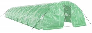 vidaXL Gewächshaus mit Stahlrahmen Grün 90 m² 18x5x2,3 m 3188090