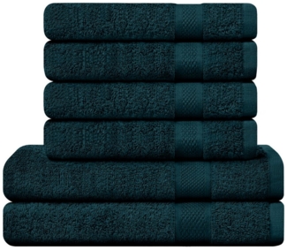 Camry Handtuch Set Badetücher 70x140 cm und Handtücher 50x100 cm - weich & saugstark, dick, mit schöner Rundum-Bordüre