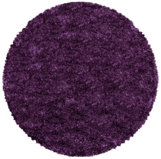 Carpettex Hochflor-Teppich Unicolor - Einfarbig, Rund, Höhe: 30 mm, Runder Teppich Wohnzimmer Einfarbig Shaggy versch. farben und größen