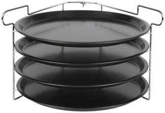 Pizza-Backblechset 5-teilig 30cm Pizzablech Pizzabackform Pizzaform Backform Pizzabackset