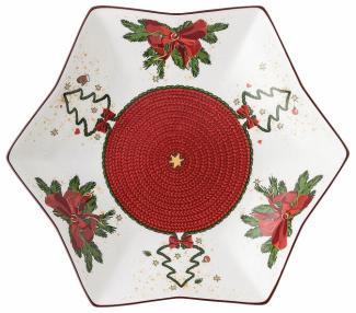 Hutschenreuther Nora Sternschale, Schüssel, Bone China, Weihnachtszeit, 24 cm, 02048-726042-25381