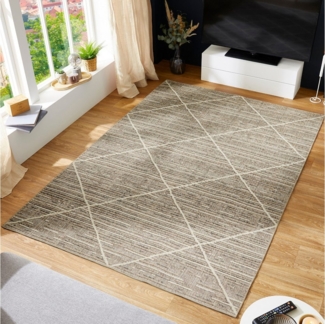 LUXOR living Teppich Crosby, rechteckig, Höhe: 7 mm, Rauten Design, Boho-Style, Wohnzimmer, Schlafzimmer