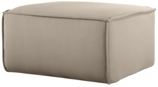 Polsterhocker Designerhocker CELES PREMIUM 65x65 cm Stoff Opera Velvet Beige